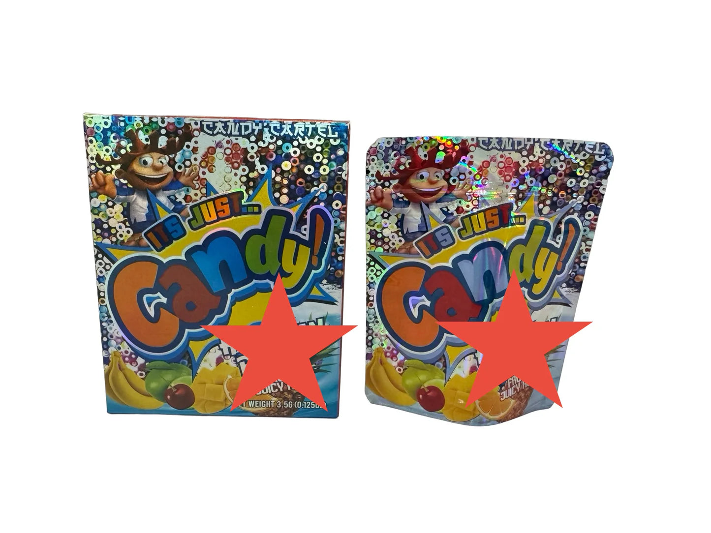 Fruit Juicy Red Zawaiian Punch 3.5g Mylar Bags & Boxes Candy Cartel