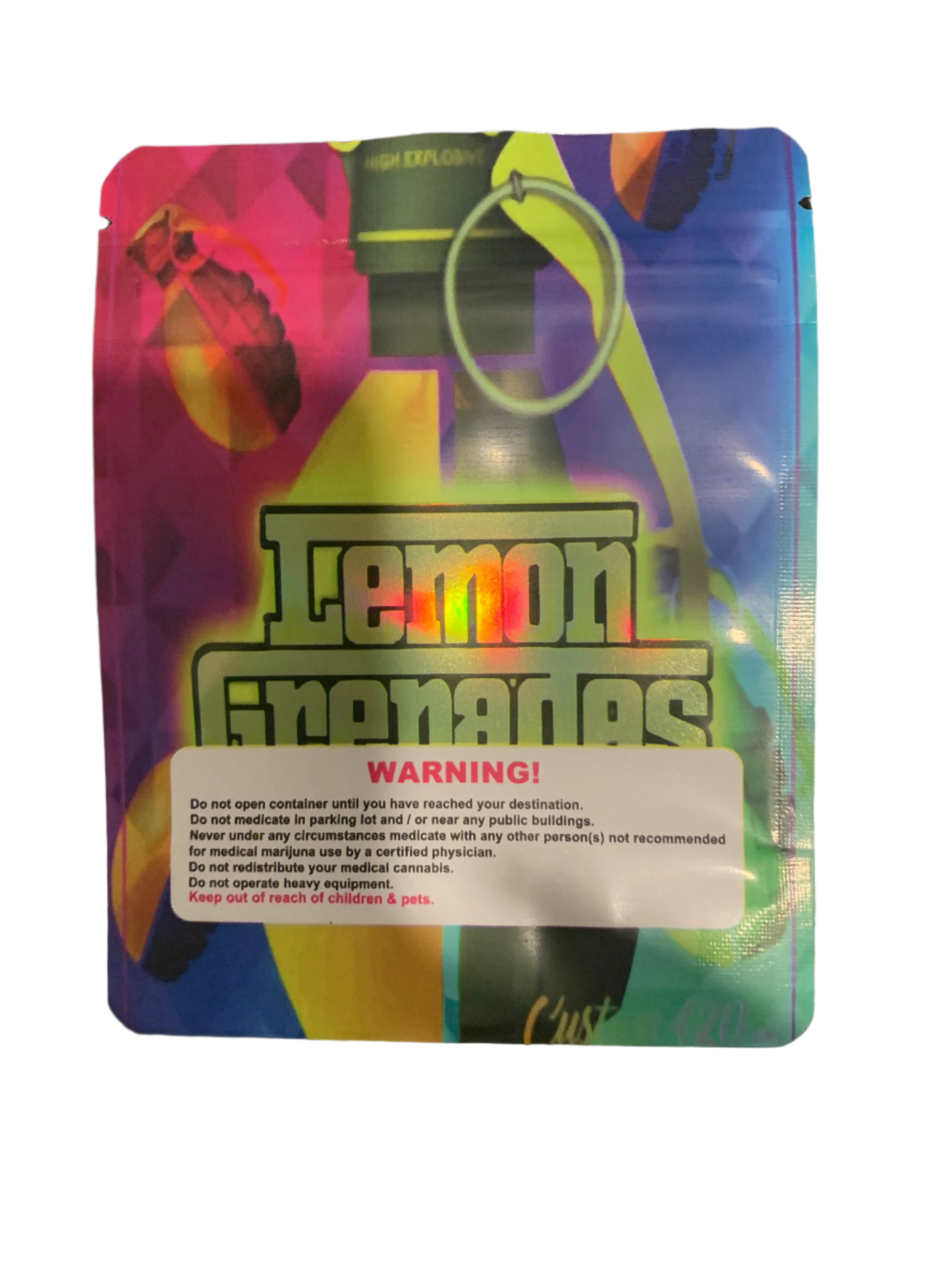 Lemon Grenades Mylar Bag 3.5g