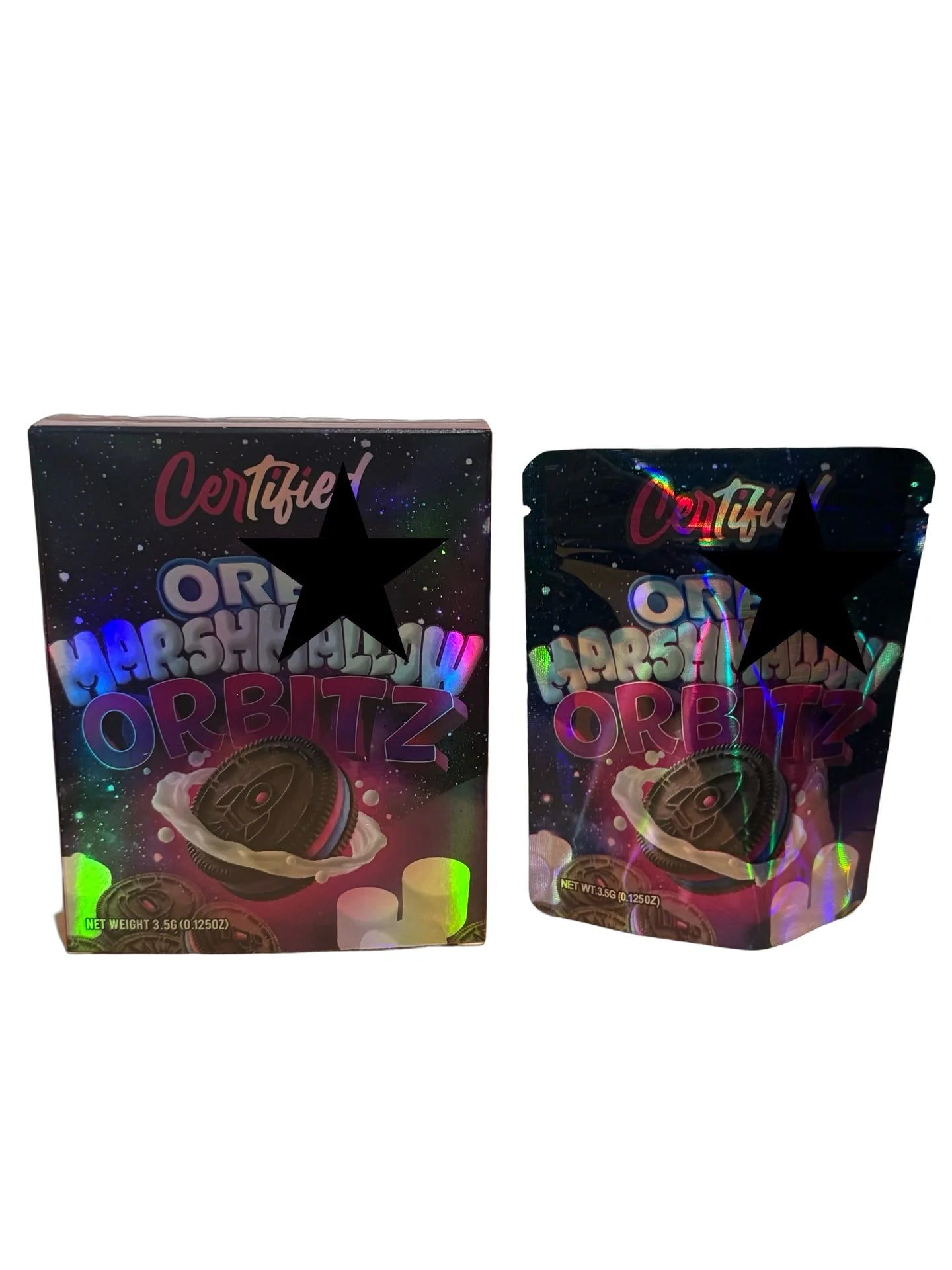 Marshmallow Orbitz Oreoz 3.5g Mylar Bags & Boxes Certified