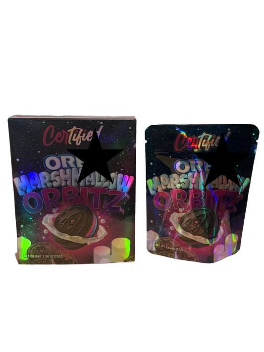 Marshmallow Orbitz Oreoz 3.5g Mylar Bags & Boxes Certified