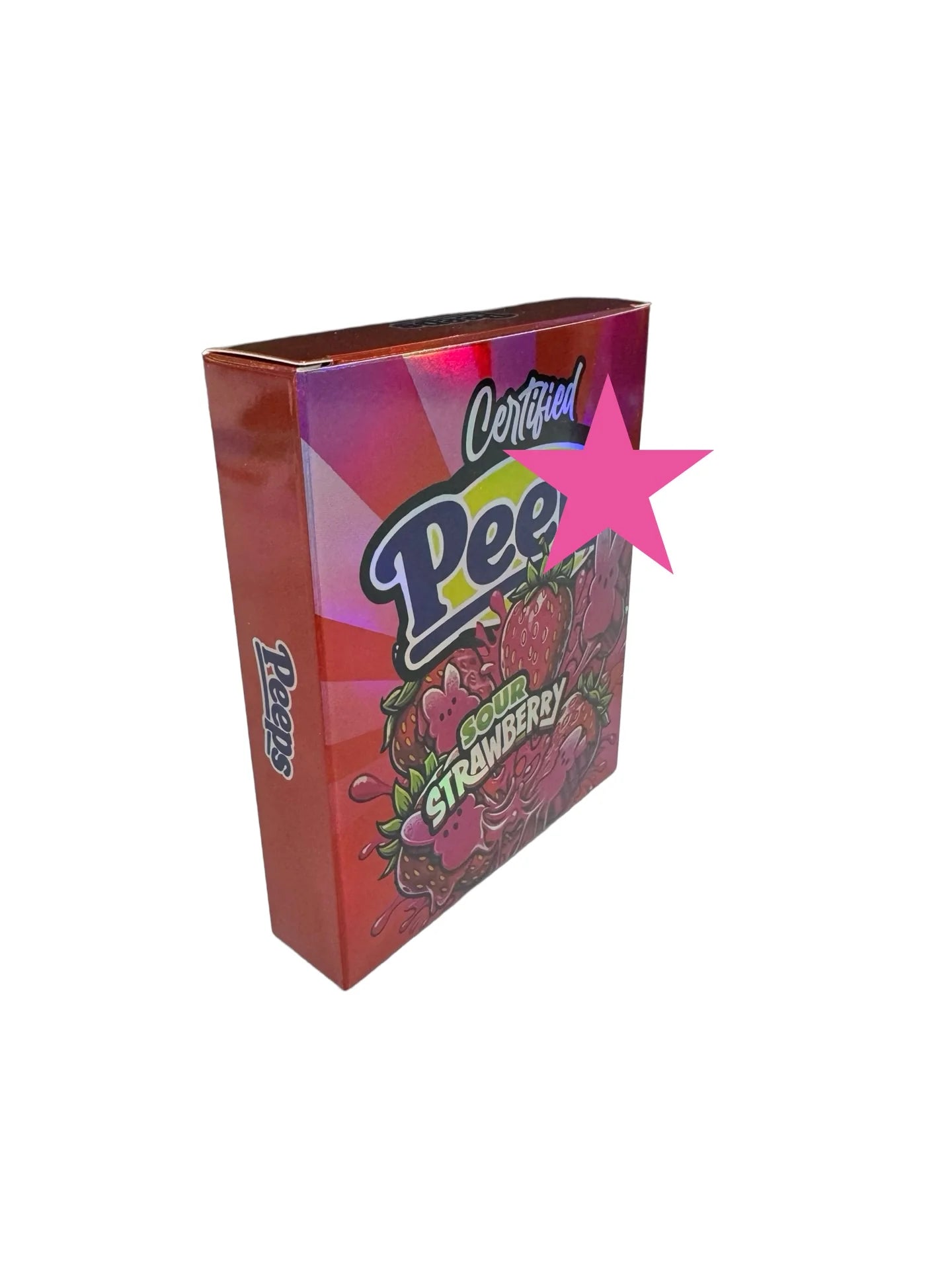 Sour Strawberry Peepz 3.5g Mylar Bags & Boxes Certified