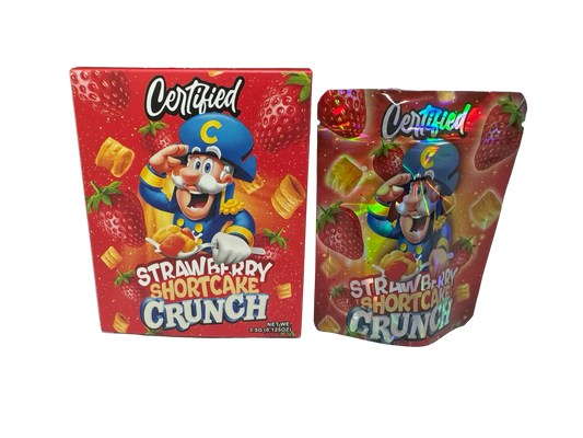 Strawberry Shortcake Crunch 3.5g Mylar Bags & Boxes Certified